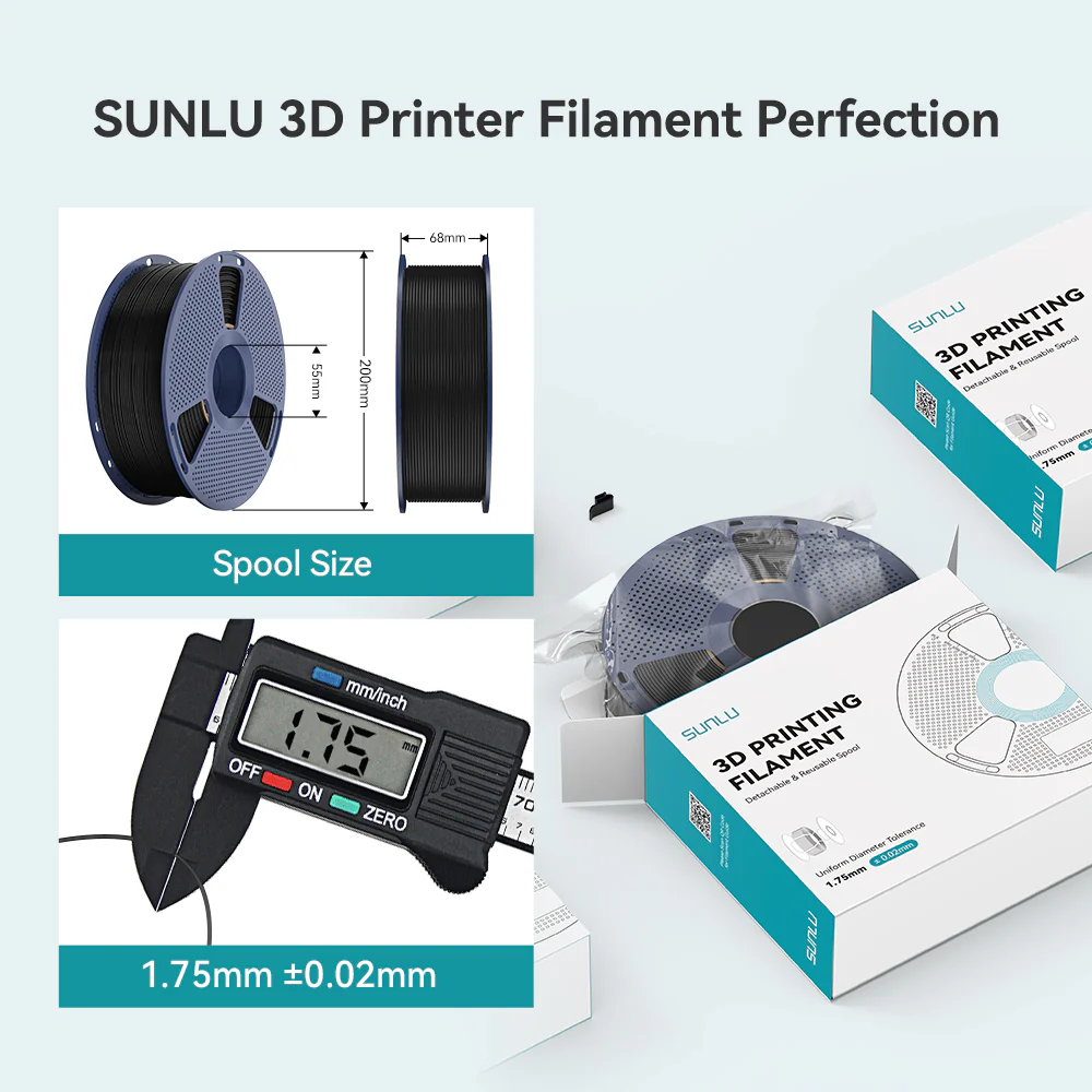 E ABS(Easy ABS) 3D Printer Filament 1KG(p.s.: For New Refill Spool is 0.9kg) - Image 7