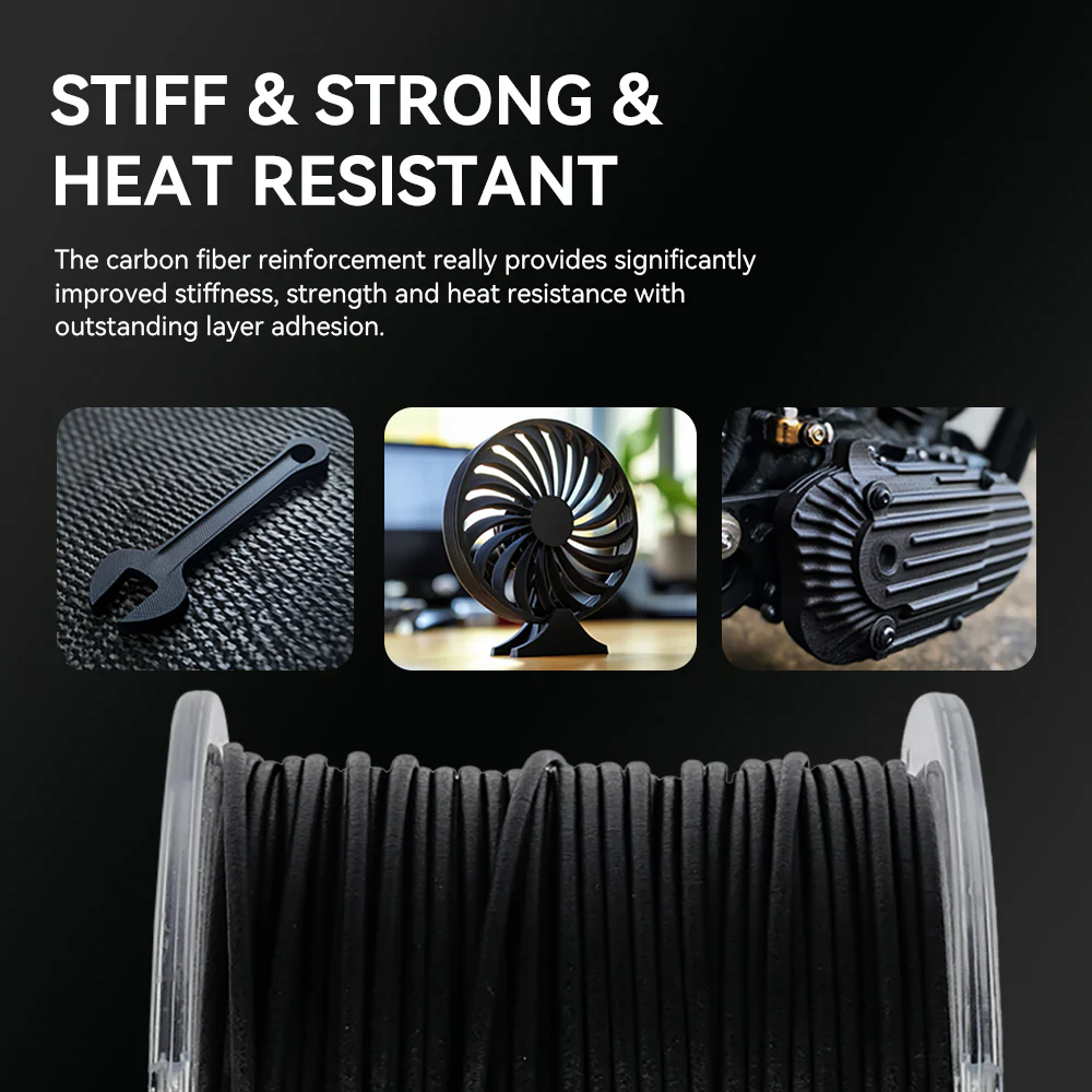 Nylon-6 Carbon Fiber (PA6-CF) 3D Printer Filament 0.5KG-1KG - Image 5