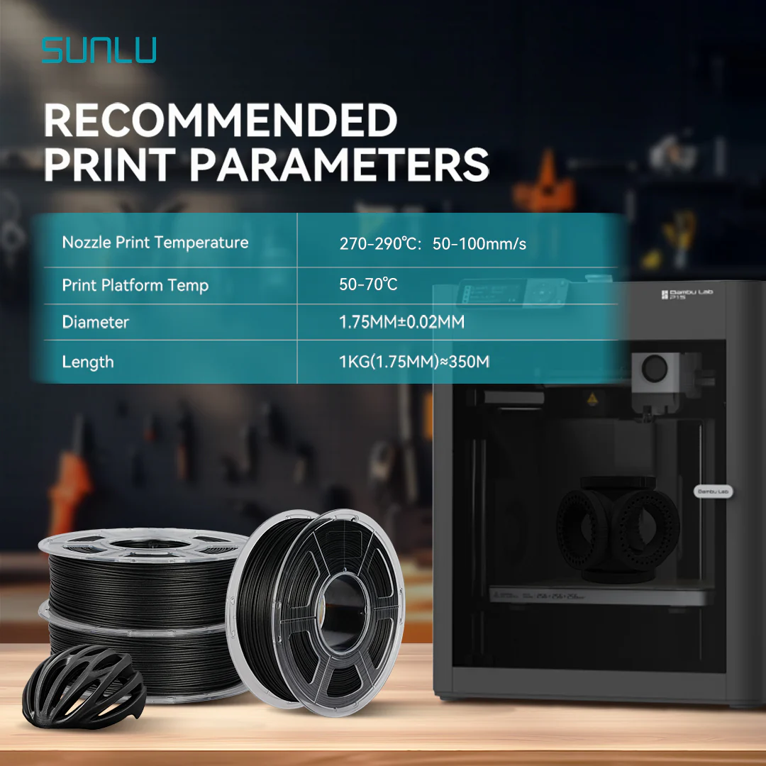 Nylon-6 Carbon Fiber (PA6-CF) 3D Printer Filament 0.5KG-1KG - Image 6