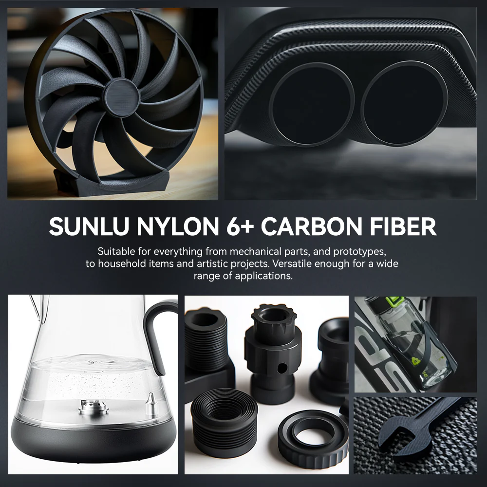Nylon-6 Carbon Fiber (PA6-CF) 3D Printer Filament 0.5KG-1KG - Image 7