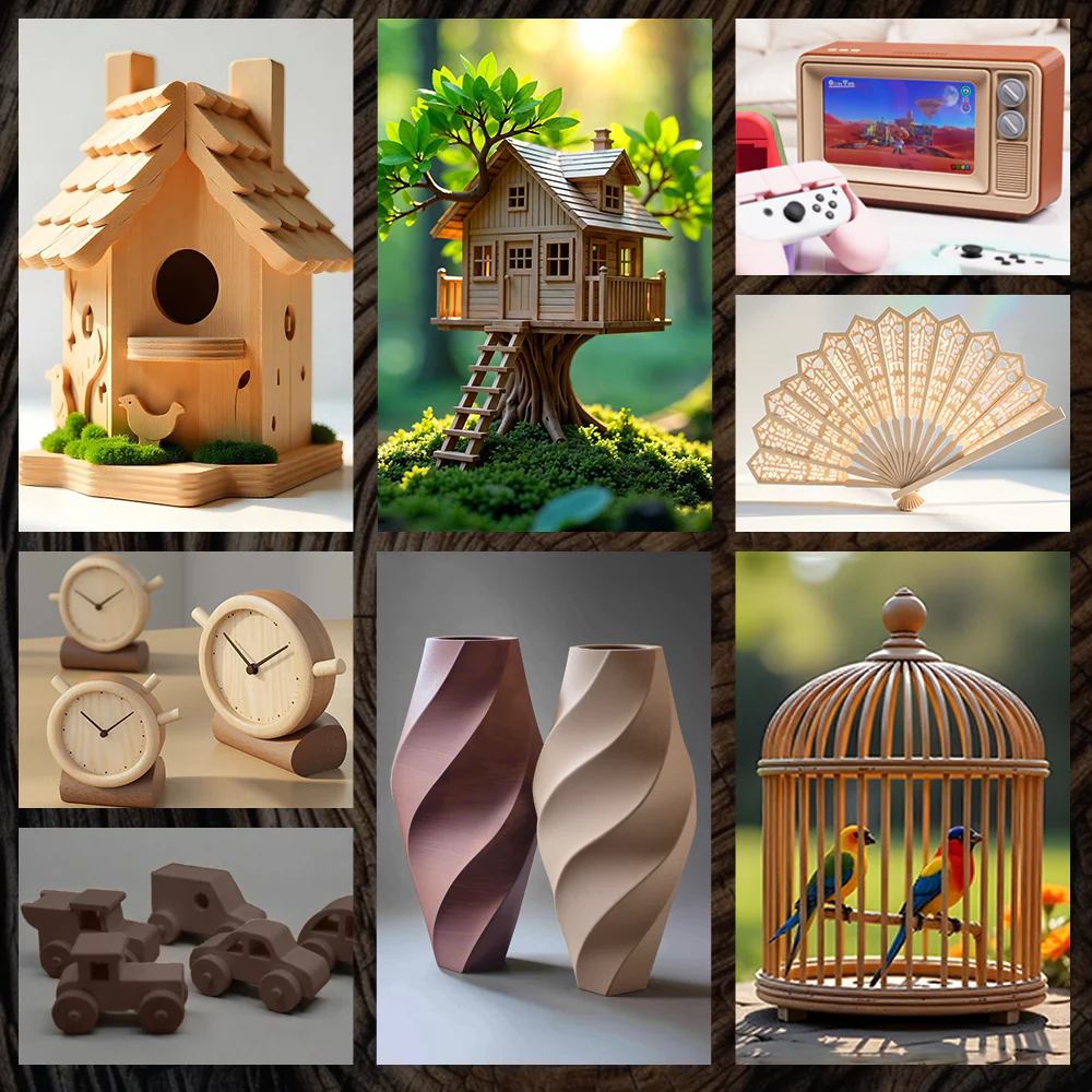 [MOQ: 3KG] Optimized Wood PLA 3D Printer Filament 1KG, Optimized and Upgraded Wood Texture - Image 12